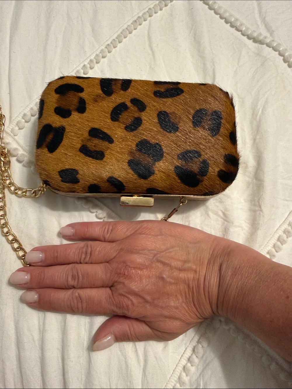 Amuse Society Leopard Print Haircalf Clutch - Brown - Picture 5 of 5